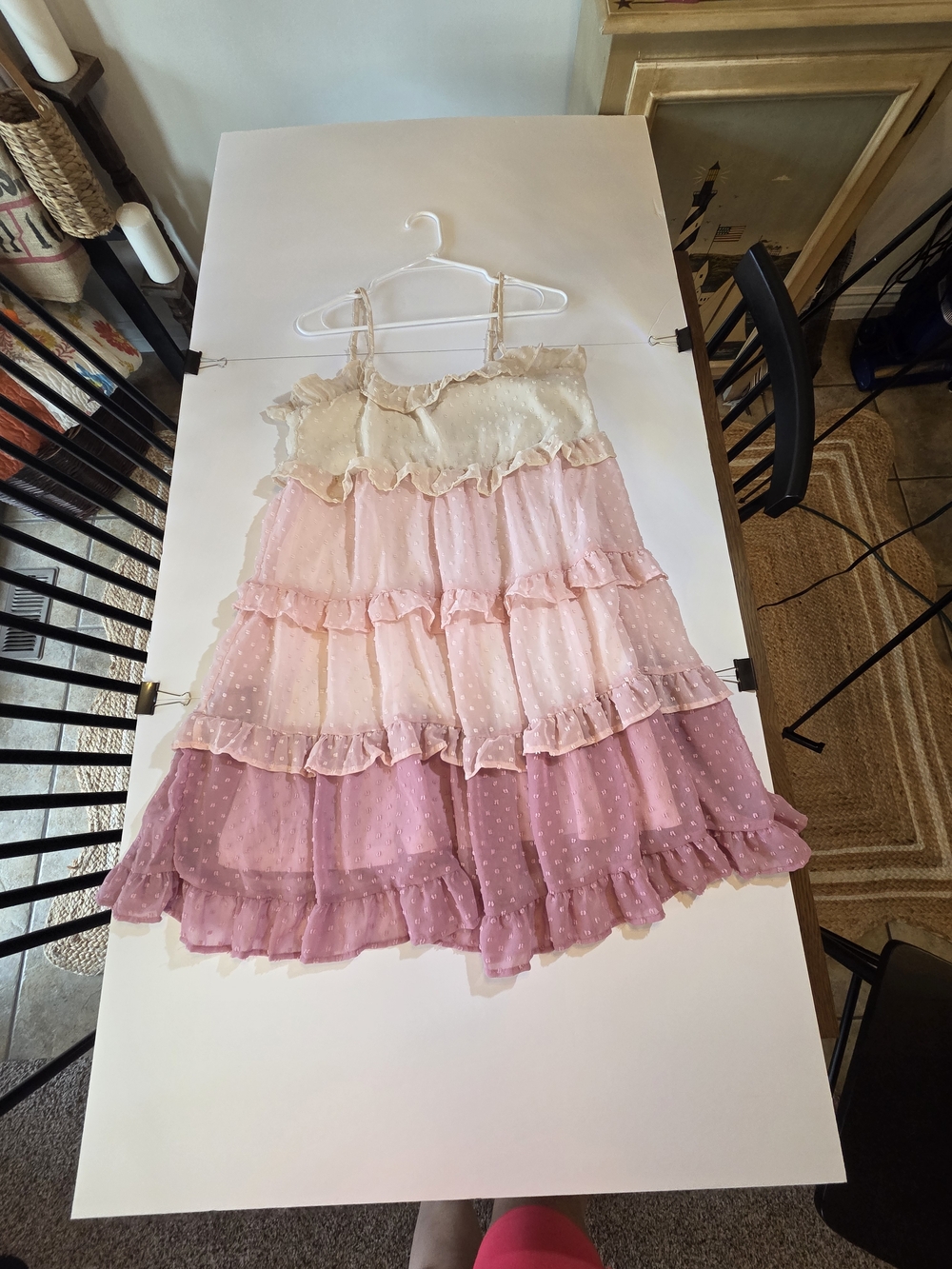 Ushdele Chic Pink Dot Layered Mini Dress - Ruffle Detail - Picture 10 of 10